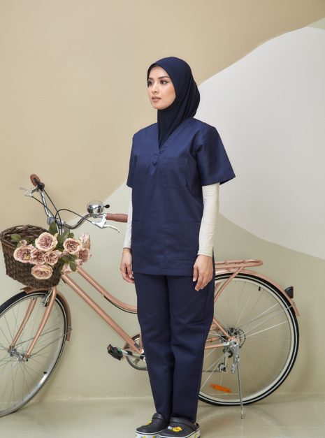 SCRUB SUIT (UNISEX) - NAVY BLUE