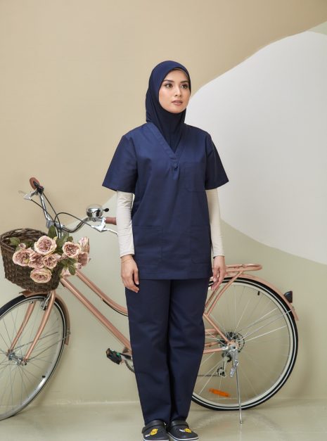 SCRUB SUIT (UNISEX) - NAVY BLUE