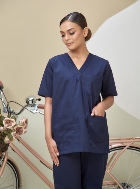 SCRUB SUIT (UNISEX) - NAVY BLUE