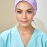 SCRUB CAP - PURPLE STRIPE