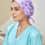 SCRUB CAP - PURPLE STRIPE