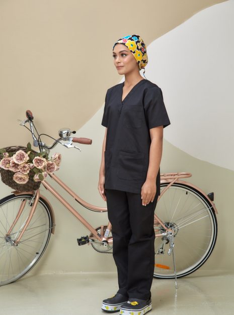 SCRUB SUIT (UNISEX) - BLACK
