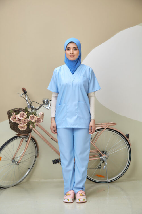 SCRUB SUIT (UNISEX) - BABY BLUE