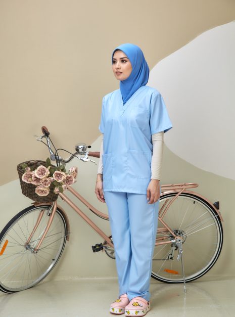 SCRUB SUIT (UNISEX) - BABY BLUE