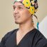 SCRUB CAP - BLACK YELLOW