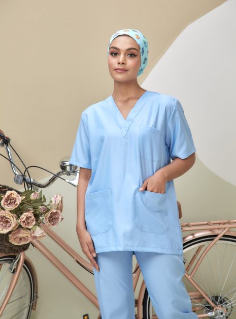 SCRUB SUIT (UNISEX) - BABY BLUE