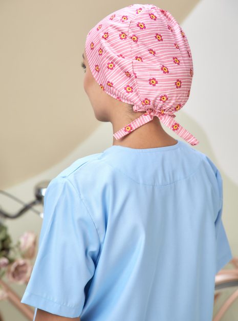 SCRUB CAP - PINK STRIPE