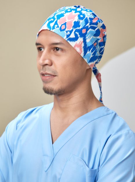 SCRUB CAP - BLUE TRIBAL