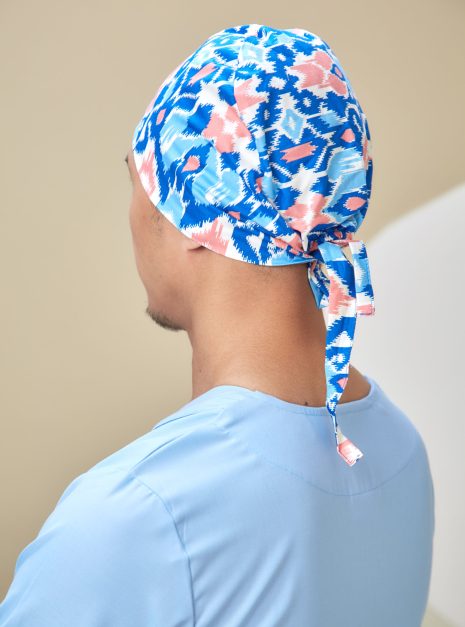SCRUB CAP - BLUE TRIBAL
