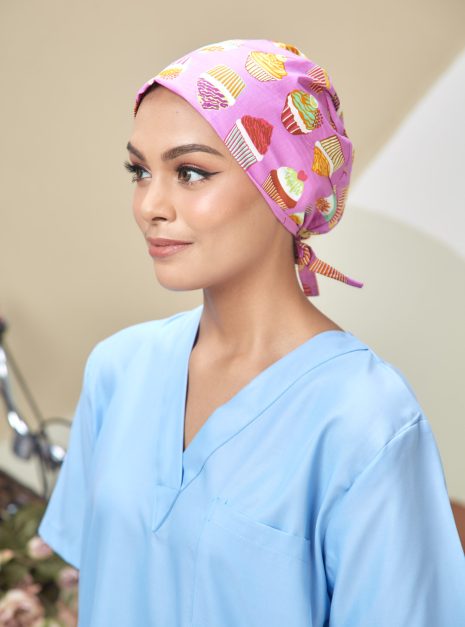 SCRUB CAP - PURPLE CUPCAKES