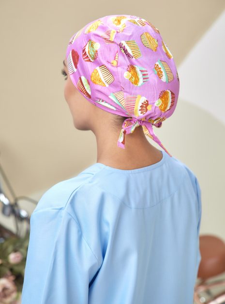 SCRUB CAP - PURPLE CUPCAKES