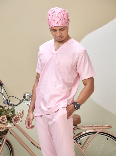 SCRUB CAP - PINK STRIPE