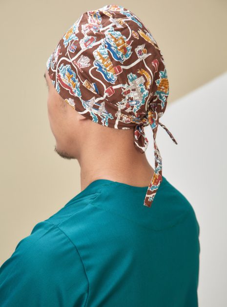 SCRUB CAP - BROWN LONDON