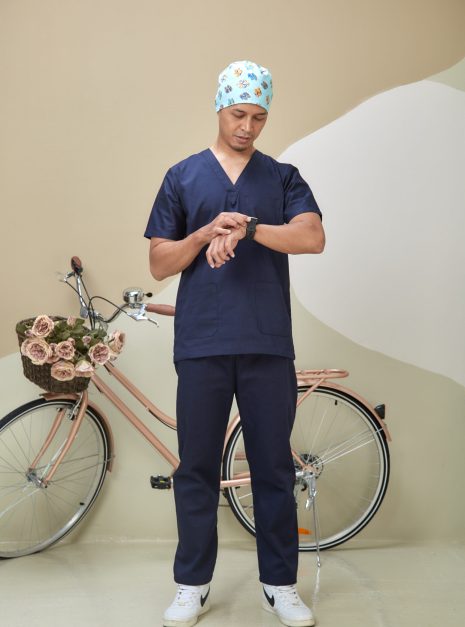 SCRUB SUIT (UNISEX) - NAVY BLUE