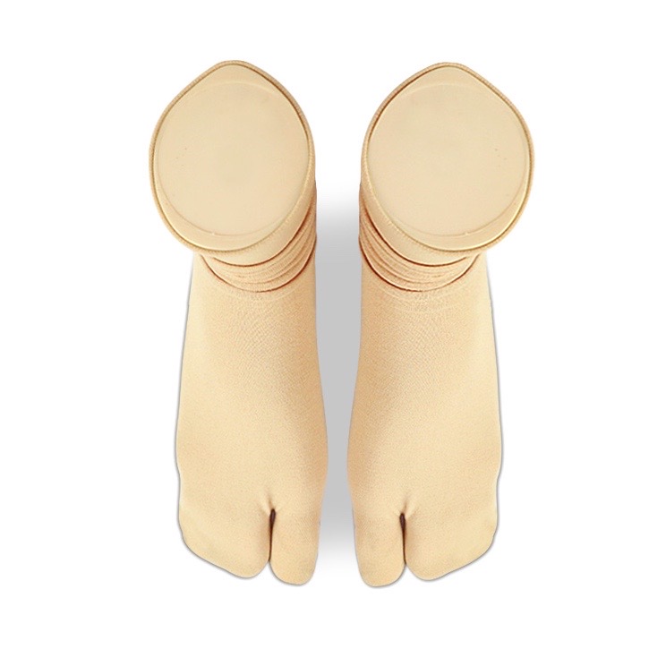 PREMIUM Comfort Nylon Anti Slip Split Toe Socks - Skin 