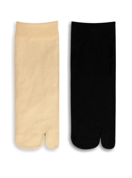 PREMIUM  Comfort Nylon Split Toe Socks - Black