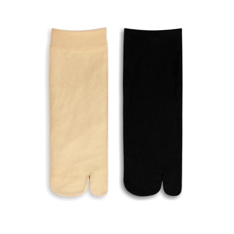 PREMIUM  Comfort Nylon Split Toe Socks - Black