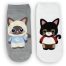 COTTON COMFORT CARTOON ANKLE SOCKS - CAT 