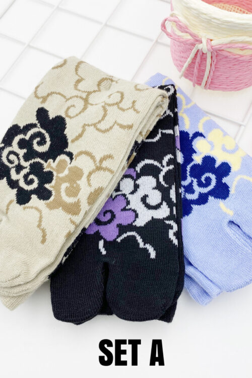 COTTON COMFORT CARTOON ANKLE SOCKS - CLOUDS