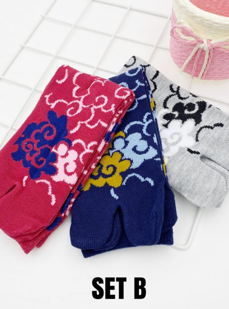 COTTON COMFORT CARTOON ANKLE SOCKS - CLOUDS