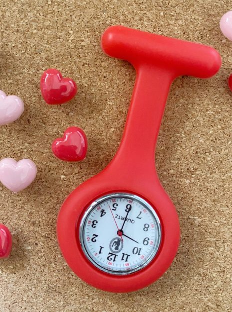 Pin Watch Plain - Red