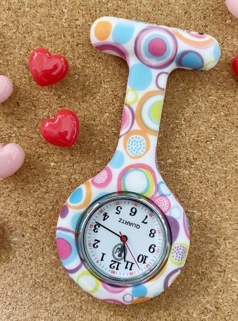 Pin Watch Printed - Big Polka