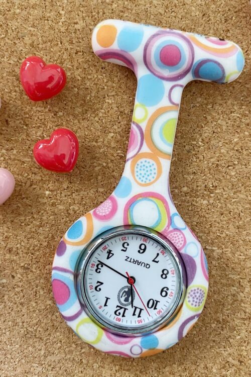 Pin Watch Printed - Big Polka