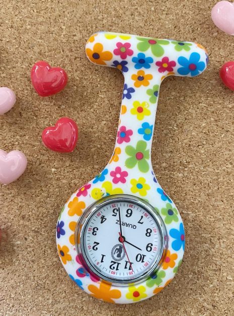 Pin Watch Printed - Multiflower