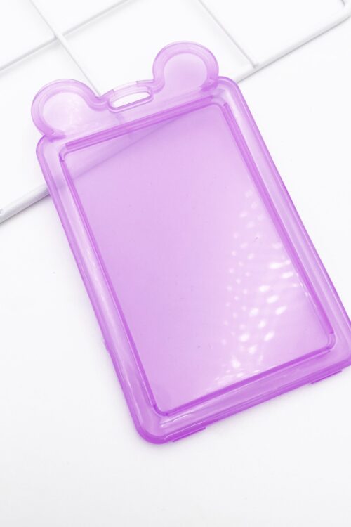Transparent Ear Card Holder - Purple