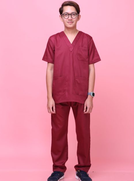 SCRUB SUIT (UNISEX) - MAROON