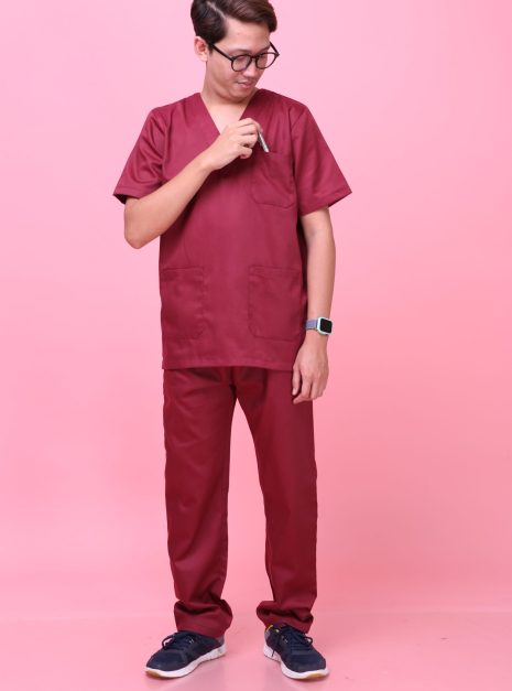SCRUB SUIT (UNISEX) - MAROON