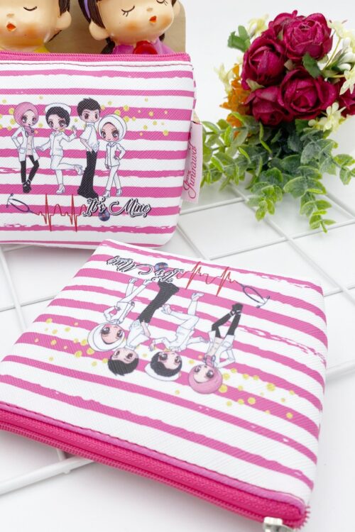 COIN BAG - PINK STRIPE IT'S MINE