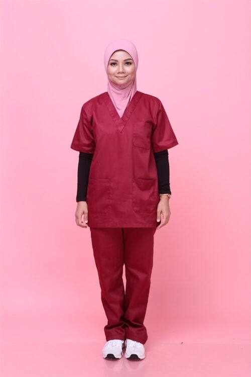 SCRUB SUIT (UNISEX) - MAROON