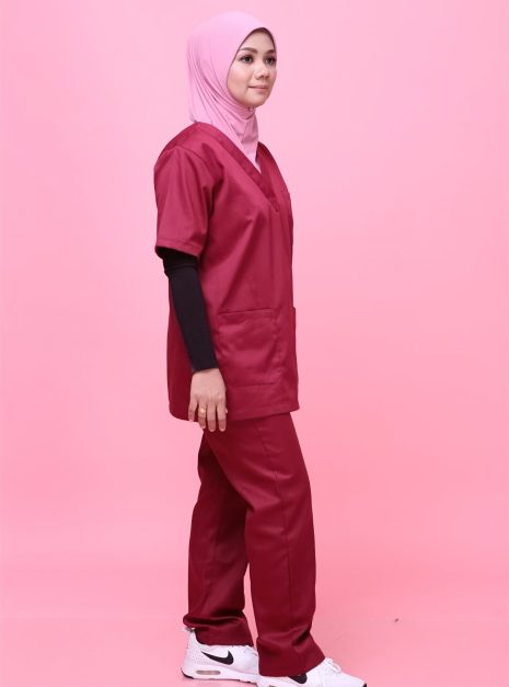 SCRUB SUIT (UNISEX) - MAROON