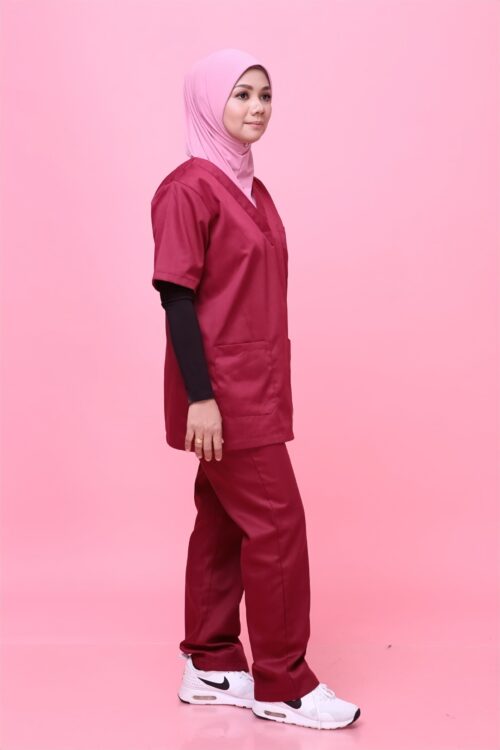 SCRUB SUIT (UNISEX) - MAROON