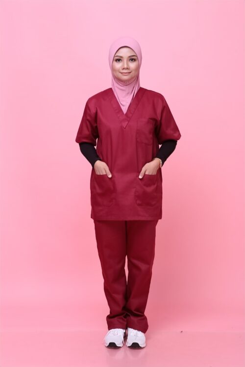 SCRUB SUIT (UNISEX) - MAROON