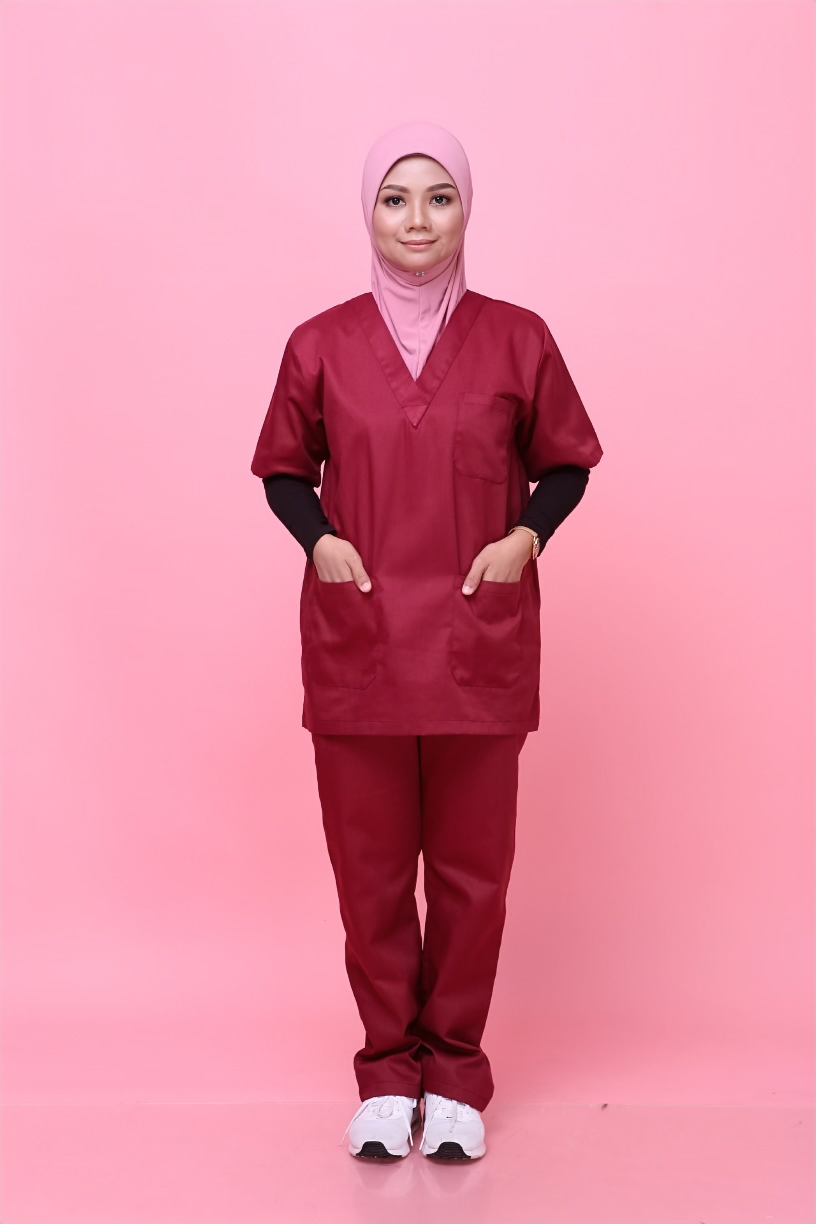 SCRUB SUIT (UNISEX) - MAROON