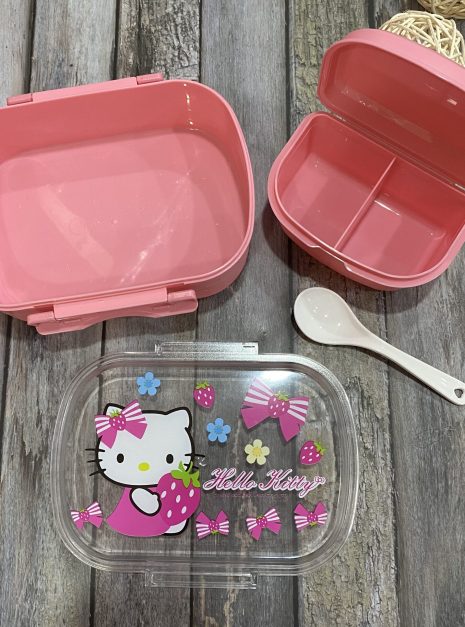 LUNCH BOX WITH INSERT (TQ28-5) - HELLO KITTY STRAWBERRY