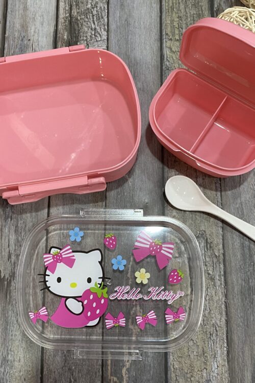 LUNCH BOX WITH INSERT (TQ28-5) - HELLO KITTY STRAWBERRY