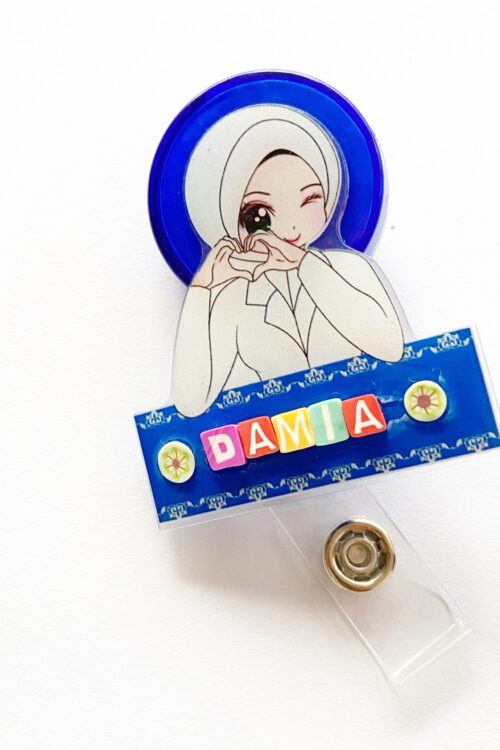 Personalized Text -YO-YO Hijab Nurse DARK BLUE