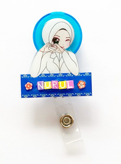 Personalized Text -YO-YO Hijab Nurse LIGHT BLUE