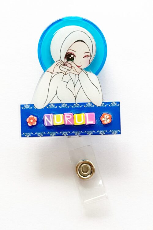 Personalized Text -YO-YO Hijab Nurse LIGHT BLUE