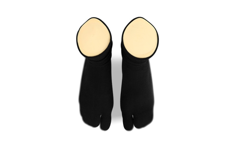 COMFORT NYLON SPLIT TOE SOCK -BLACK