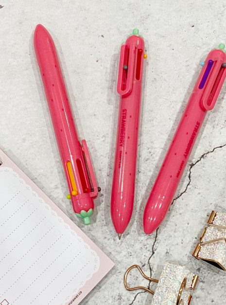 PEN 6 COLOURS - STRAWBERRY
