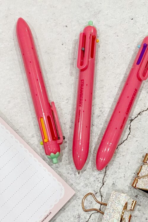 PEN 6 COLOURS - STRAWBERRY