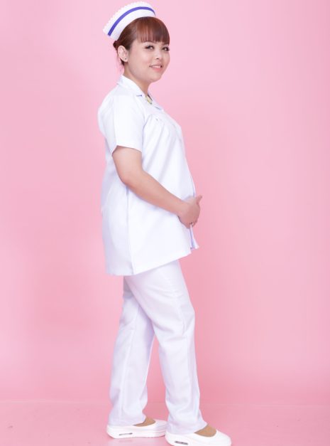 NURSE SHORT SLEEVE MATERNITY UNIFORM (ONE SET TOP & PANT)