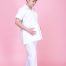 NURSE SHORT SLEEVE MATERNITY UNIFORM (ONE SET TOP & PANT)