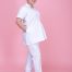 NURSE SHORT SLEEVE MATERNITY UNIFORM (ONE SET TOP & PANT)