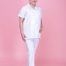 NURSE SHORT SLEEVE MATERNITY UNIFORM (ONE SET TOP & PANT)