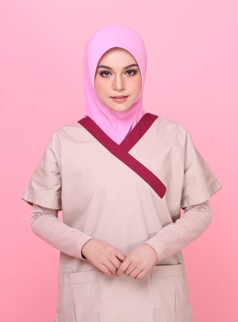 Tudung Soft Awning Full Scuba - Pink